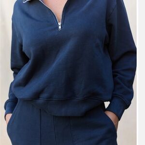 MATE the Label Navy Half-Zip Sweatshirt